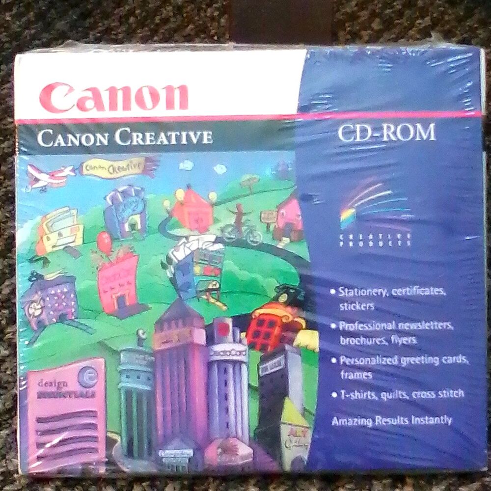 Vintage 1996 Canon Creative CD-ROM Windows Stationery Graphics Software